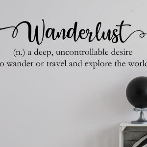 Wanderlust Wall Decal - Travel Quote Decor