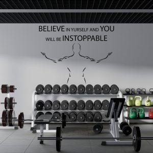 Bodybuilder Motivation Quote Gym Wall Decal